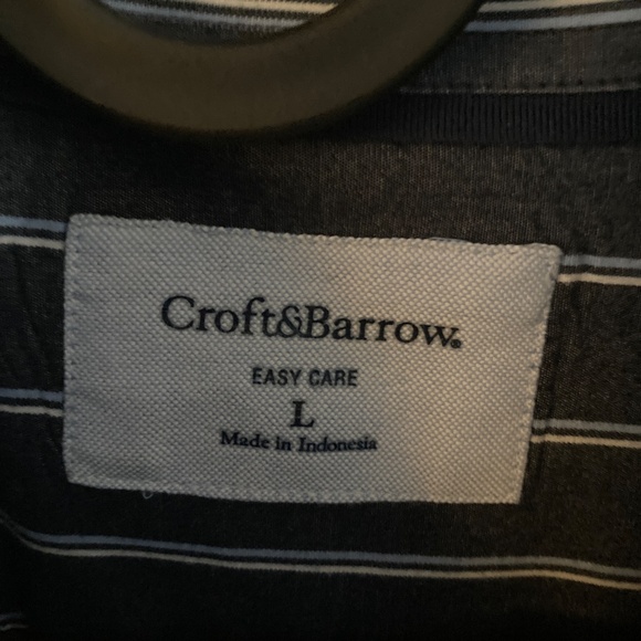 Dark Blue Striped Short Sleeve Shirt - Picture 8 of 10